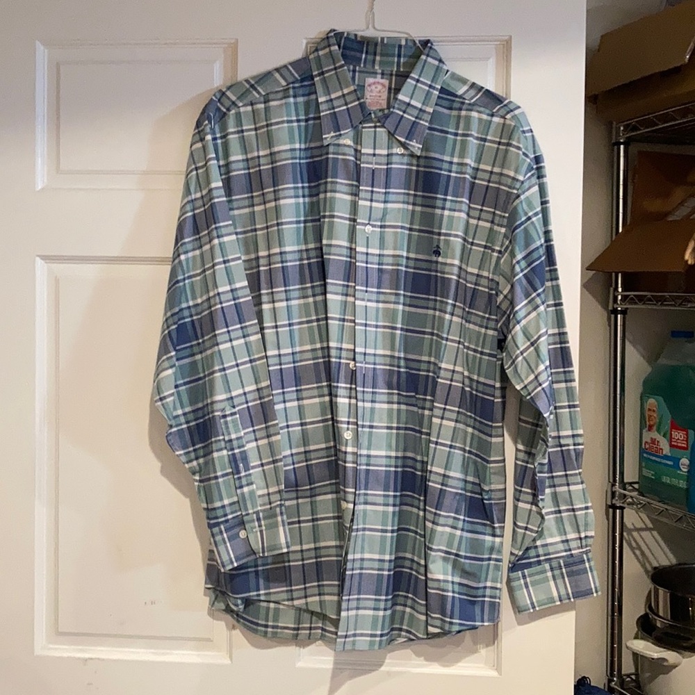Brook Brother Long Sleeve Plaid Dress Shirt